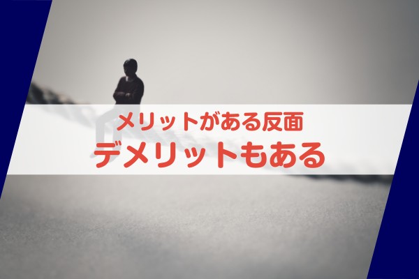 メリットがある反面デメリットもある